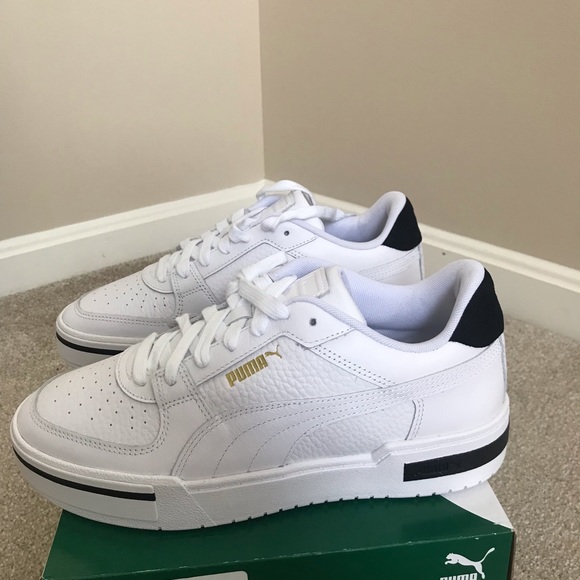 Puma Shoes | Puma California Pro Heritage Sz 9 White Black Gold TMC | Color: Black/White | Size: 9 | Gsm1's Closet